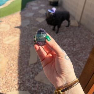 Fluorite crystal egg